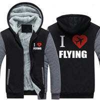 Thumbnail for I LOVE FLYING DESIGNED ZIPPER SWEATER THE AV8R