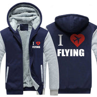 Thumbnail for I LOVE FLYING DESIGNED ZIPPER SWEATER THE AV8R