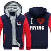 Thumbnail for I LOVE FLYING DESIGNED ZIPPER SWEATER THE AV8R