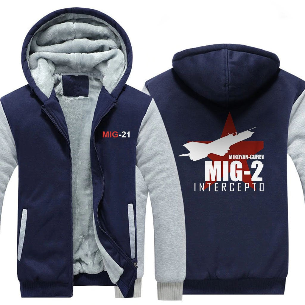 M I G  21  DESIGNED ZIPPER SWEATER THE AV8R