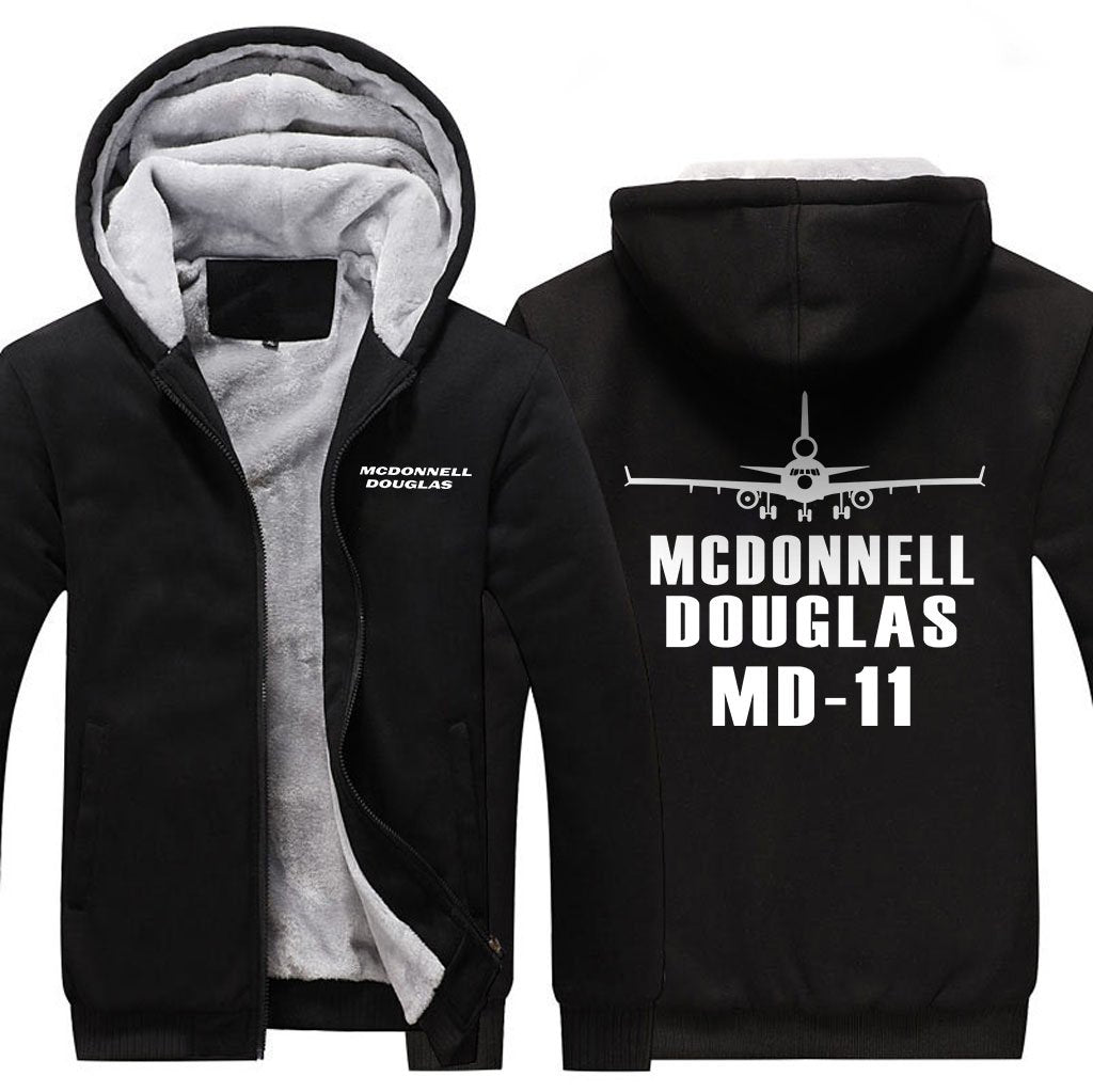 MCDONNELL DOUGLAS MD 11 DESIGNED ZIPPER SWEATER THE AV8R