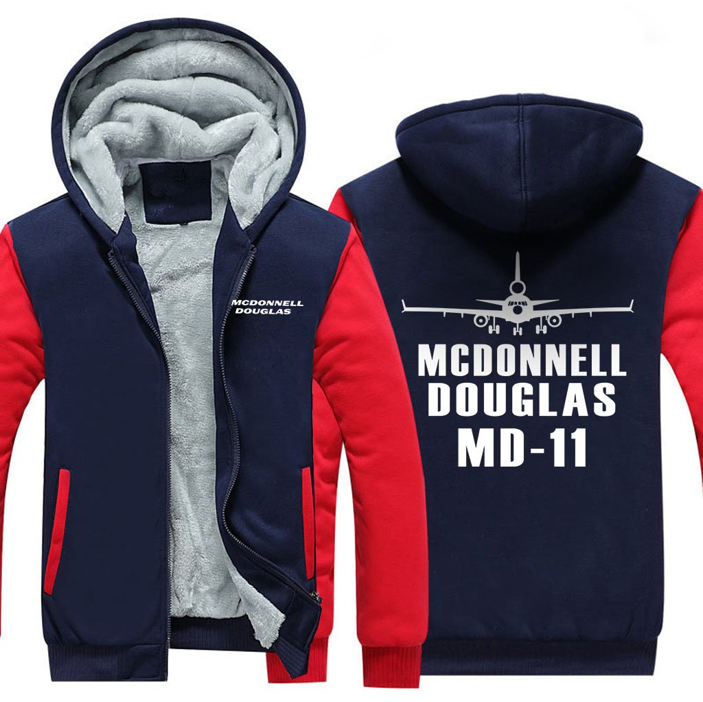 MCDONNELL DOUGLAS MD 11 DESIGNED ZIPPER SWEATER THE AV8R