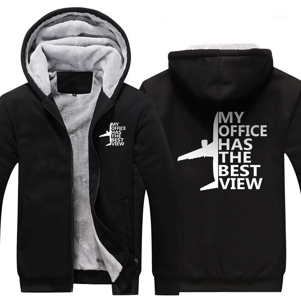 MY OFFICE HAS THE BEST VIEW ZIPPER SWEATER THE AV8R