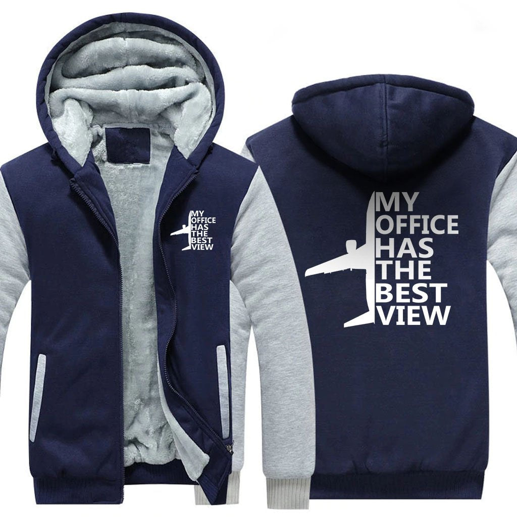 MY OFFICE HAS THE BEST VIEW ZIPPER SWEATER THE AV8R