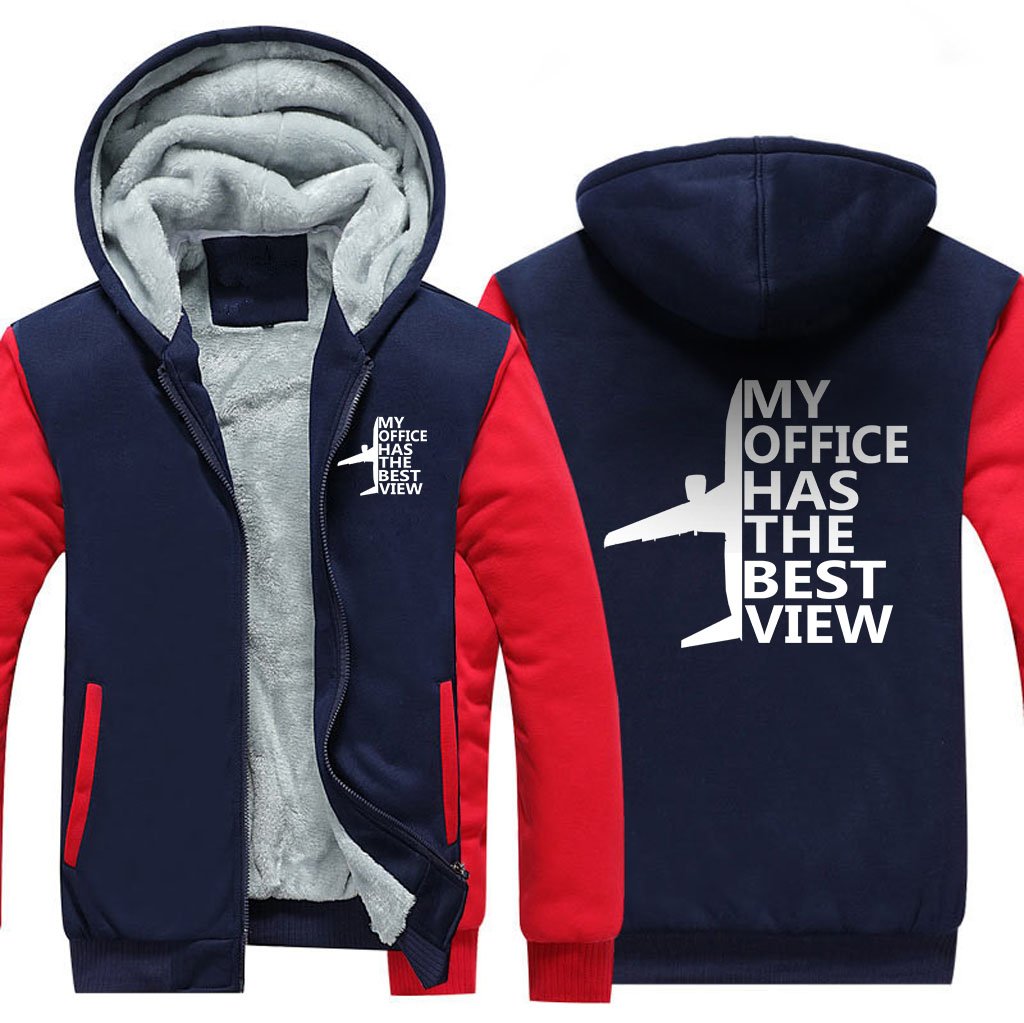 MY OFFICE HAS THE BEST VIEW ZIPPER SWEATER THE AV8R