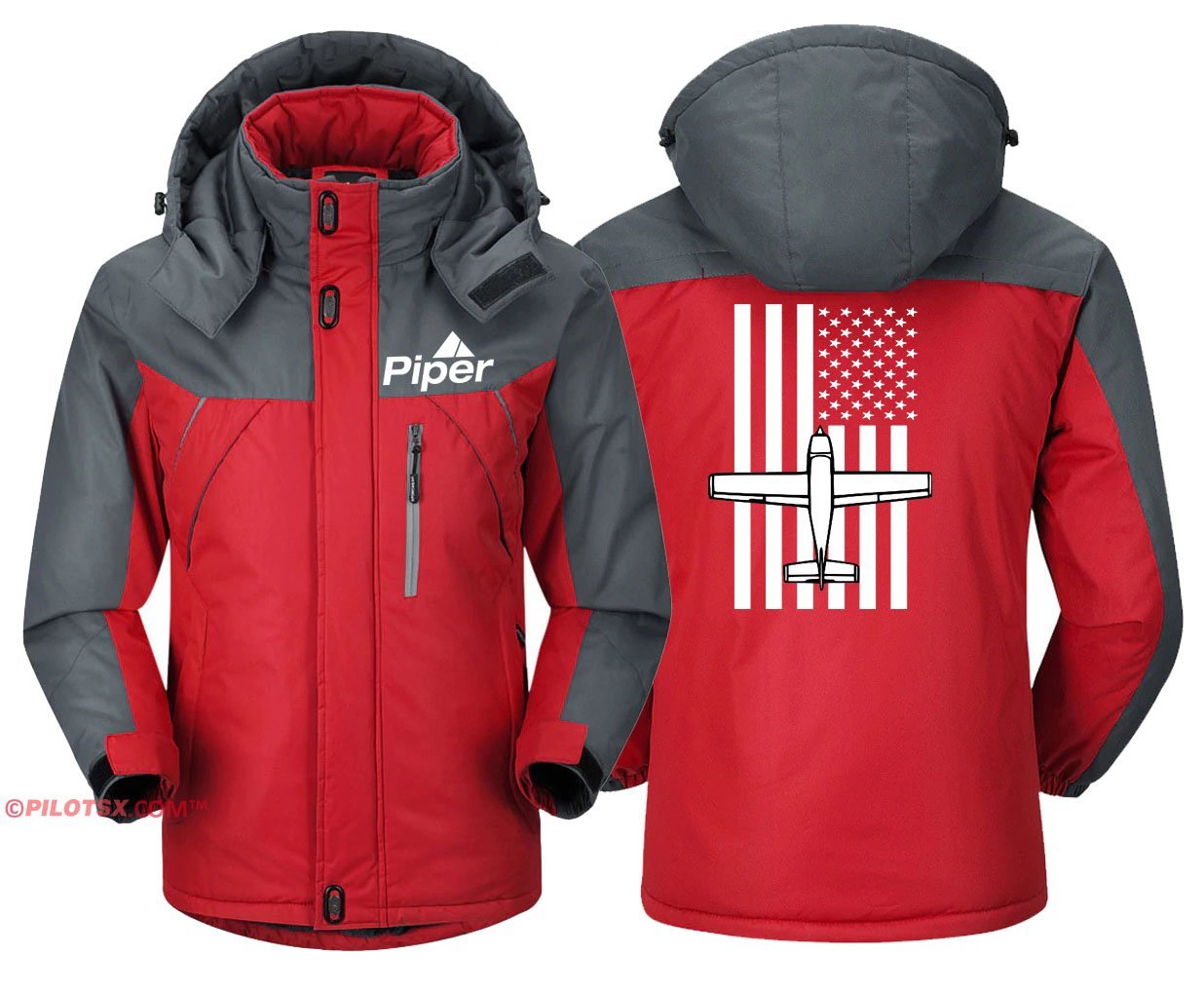 PIPER WITH FLAG DESIGNED WINDBREAKER JACKET THE AV8R