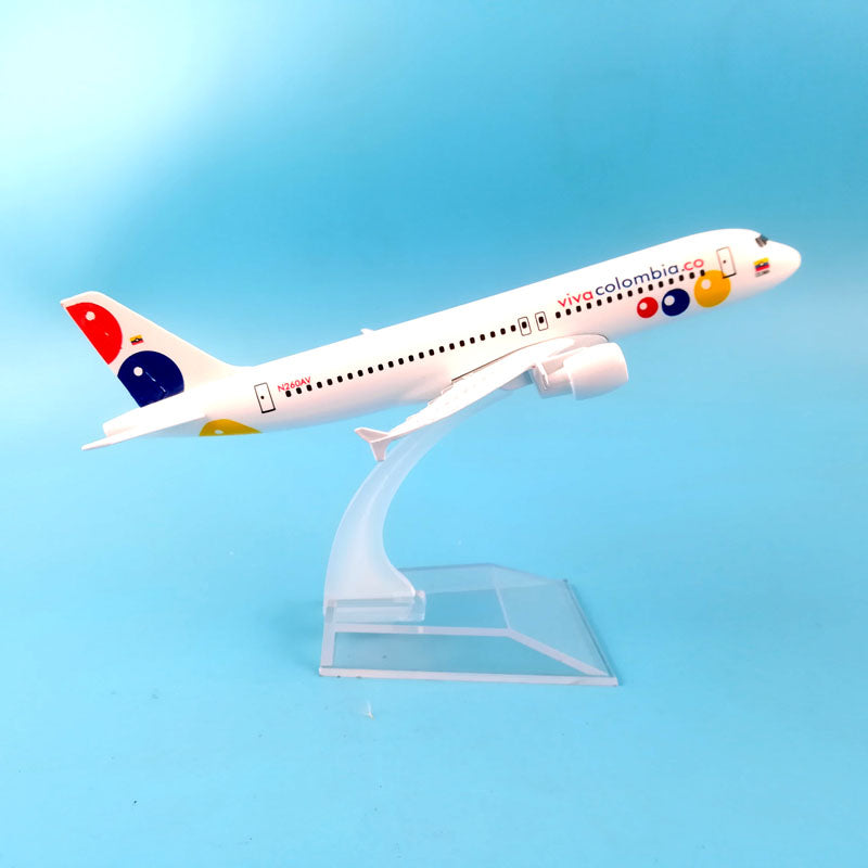 viva colombia Airlines Aeroplane model Airbus A320 airplane 16CM Metal alloy diecast 1:400 airplane model toys Collectible gift AV8R