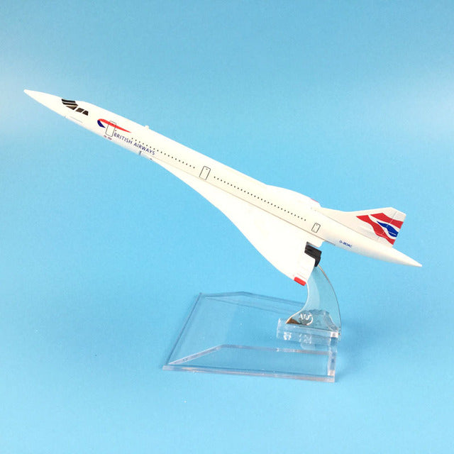 Aircraft Model Diecast Metal Plane Airplanes 16cm Airplane Model   1:400 British Airways Concord Plane Toy Gift Free Shipping AV8R