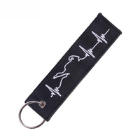 Thumbnail for Embroidery  Heartbeat Keychain THE AVIATOR