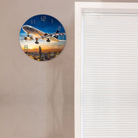 Thumbnail for TAKE OFF SUNSET AEROPLANE AVIATOR HOME DECOR WALL CLOCK THE AVIATOR