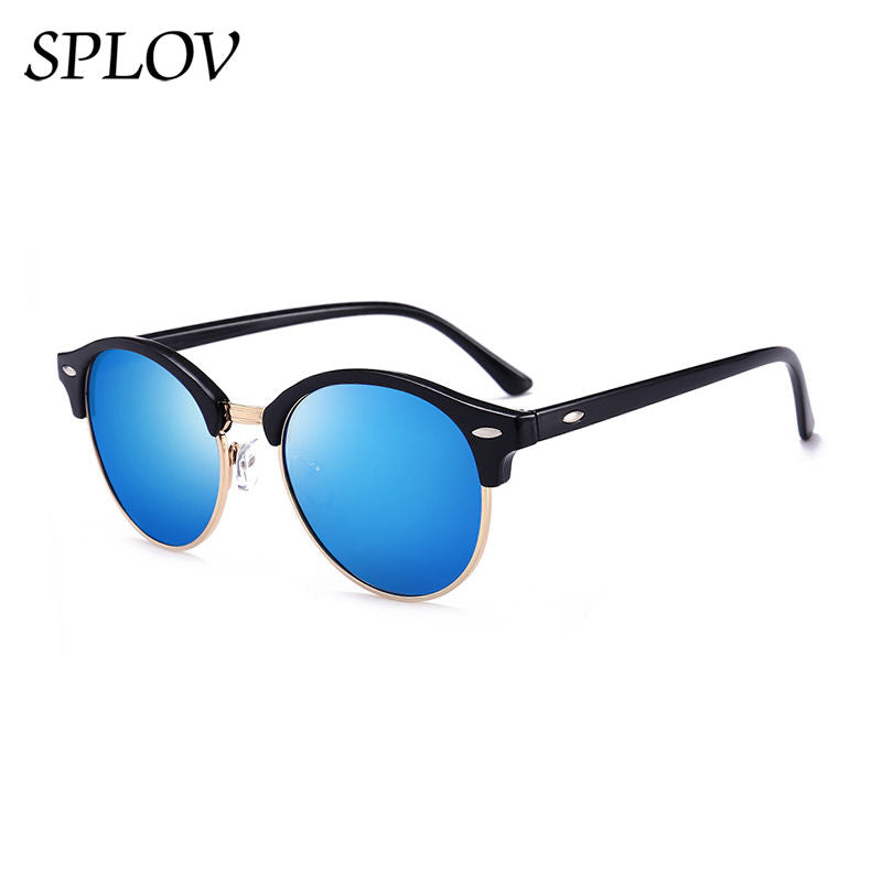 Half Metal Sunglasses Men Women Brand Designer Glasses Mirror Sun Glasses AV8R