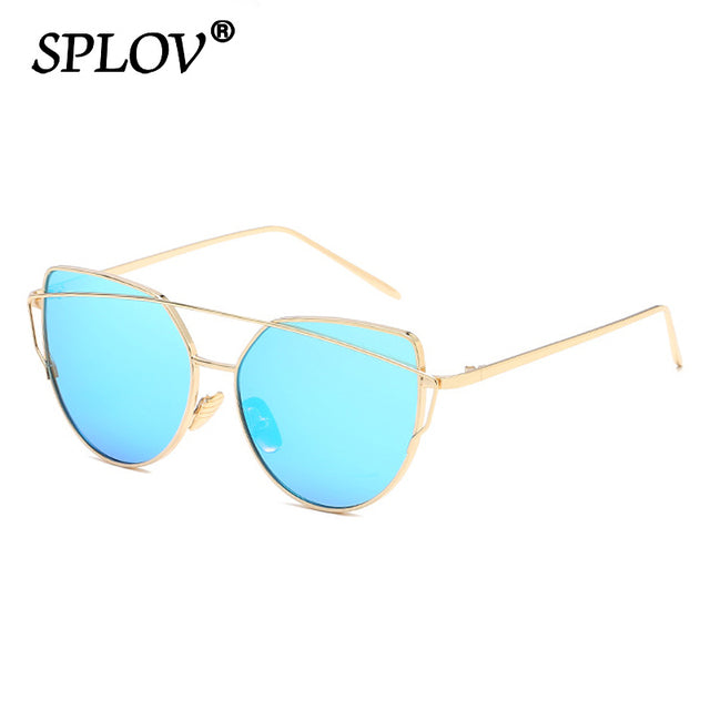 Luxury Cateye Sunglasses Women Brand Designer Mirror Sun Glasses AV8R