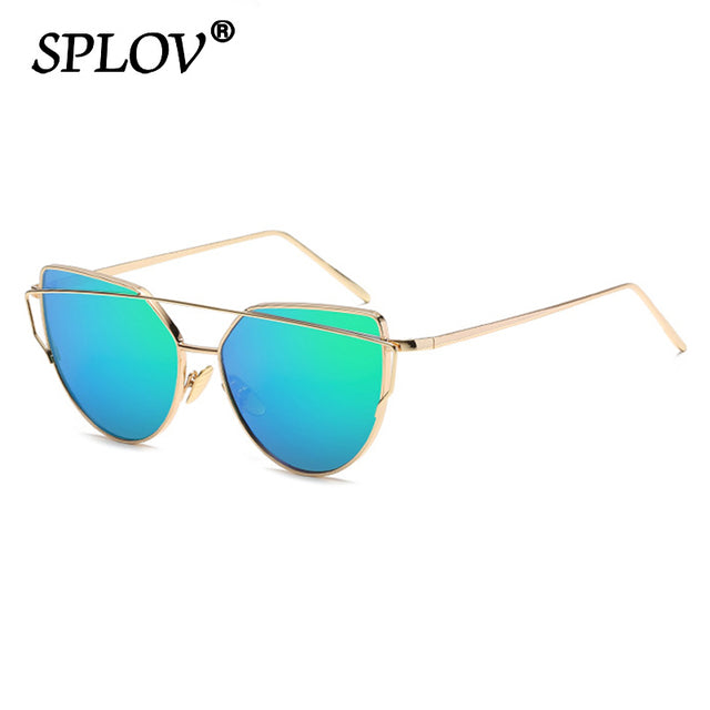 Luxury Cateye Sunglasses Women Brand Designer Mirror Sun Glasses AV8R