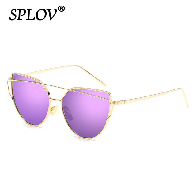 Luxury Cateye Sunglasses Women Brand Designer Mirror Sun Glasses AV8R