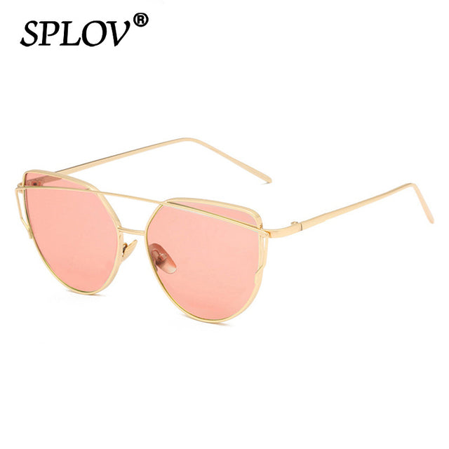 Luxury Cateye Sunglasses Women Brand Designer Mirror Sun Glasses AV8R