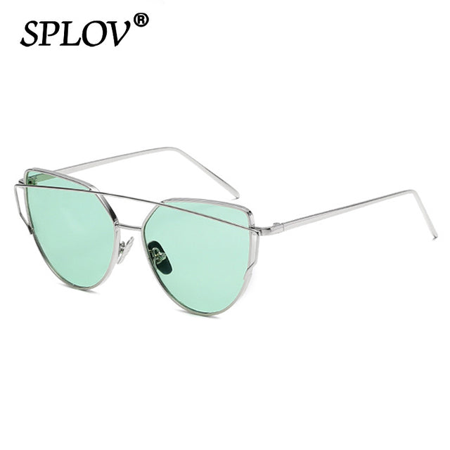 Luxury Cateye Sunglasses Women Brand Designer Mirror Sun Glasses AV8R