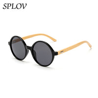 Thumbnail for New Natural bamboo Leg Sunglasses Men Women Retro Round Wooden Sun Glasses AV8R