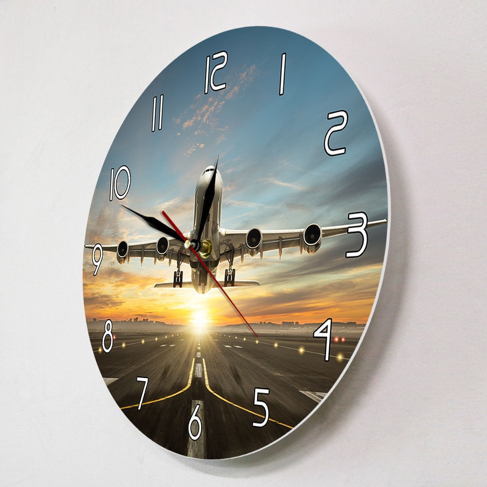 Huge Two Storeys Commercial Jetliner Wall Clock THE AVIATOR