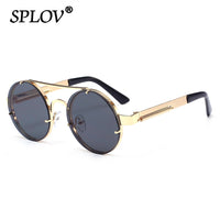 Thumbnail for Vintage Steam Punk Round Sunglasses Men Women Retro Metal Double Beams Sun Glasses AV8R