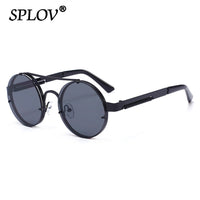 Thumbnail for Vintage Steam Punk Round Sunglasses Men Women Retro Metal Double Beams Sun Glasses AV8R