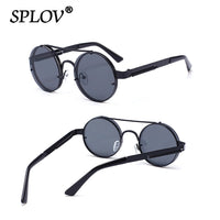 Thumbnail for Vintage Steam Punk Round Sunglasses Men Women Retro Metal Double Beams Sun Glasses AV8R