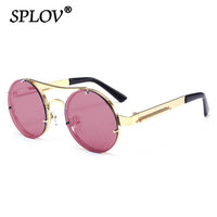 Thumbnail for Vintage Steam Punk Round Sunglasses Men Women Retro Metal Double Beams Sun Glasses AV8R