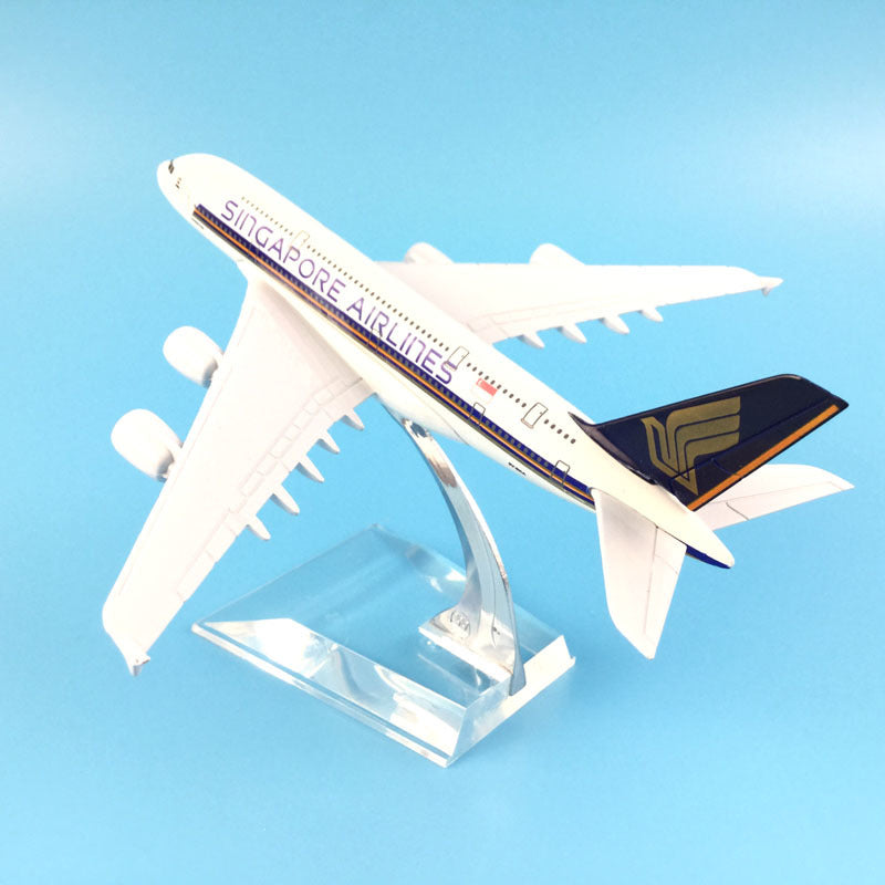 Aircraft Model Diecast Metal Model Airplanes 16cm 1:400 Singapore Airways A380 Airbus Airplane Model Toy Plane Gift  M6-042 AV8R