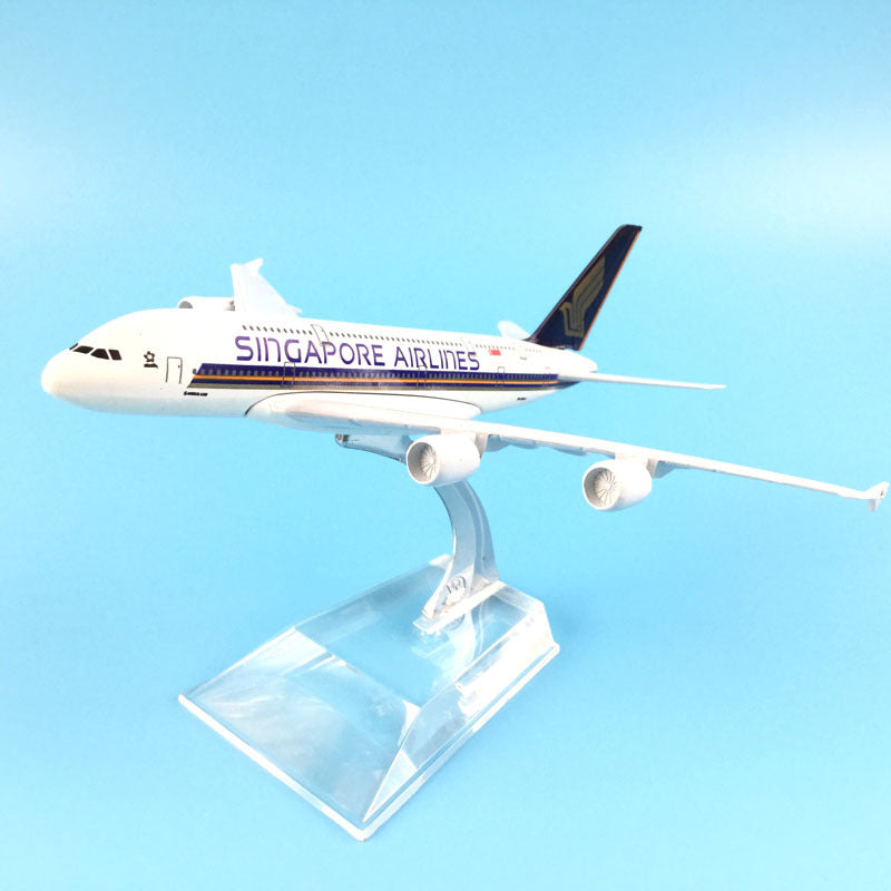 Aircraft Model Diecast Metal Model Airplanes 16cm 1:400 Singapore Airways A380 Airbus Airplane Model Toy Plane Gift  M6-042 AV8R