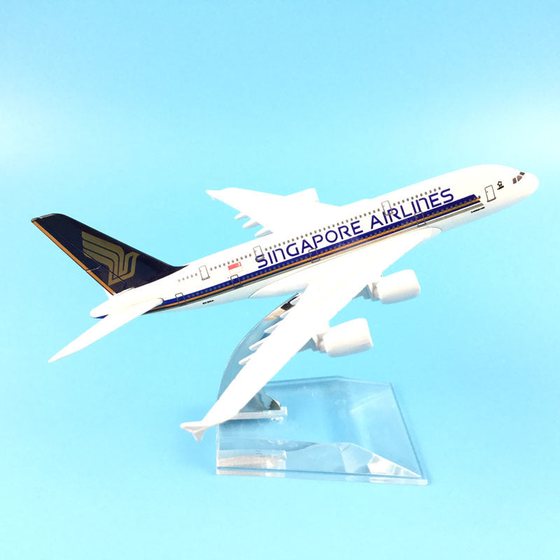 Aircraft Model Diecast Metal Model Airplanes 16cm 1:400 Singapore Airways A380 Airbus Airplane Model Toy Plane Gift  M6-042 AV8R