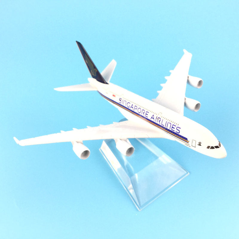 Aircraft Model Diecast Metal Model Airplanes 16cm 1:400 Singapore Airways A380 Airbus Airplane Model Toy Plane Gift  M6-042 AV8R