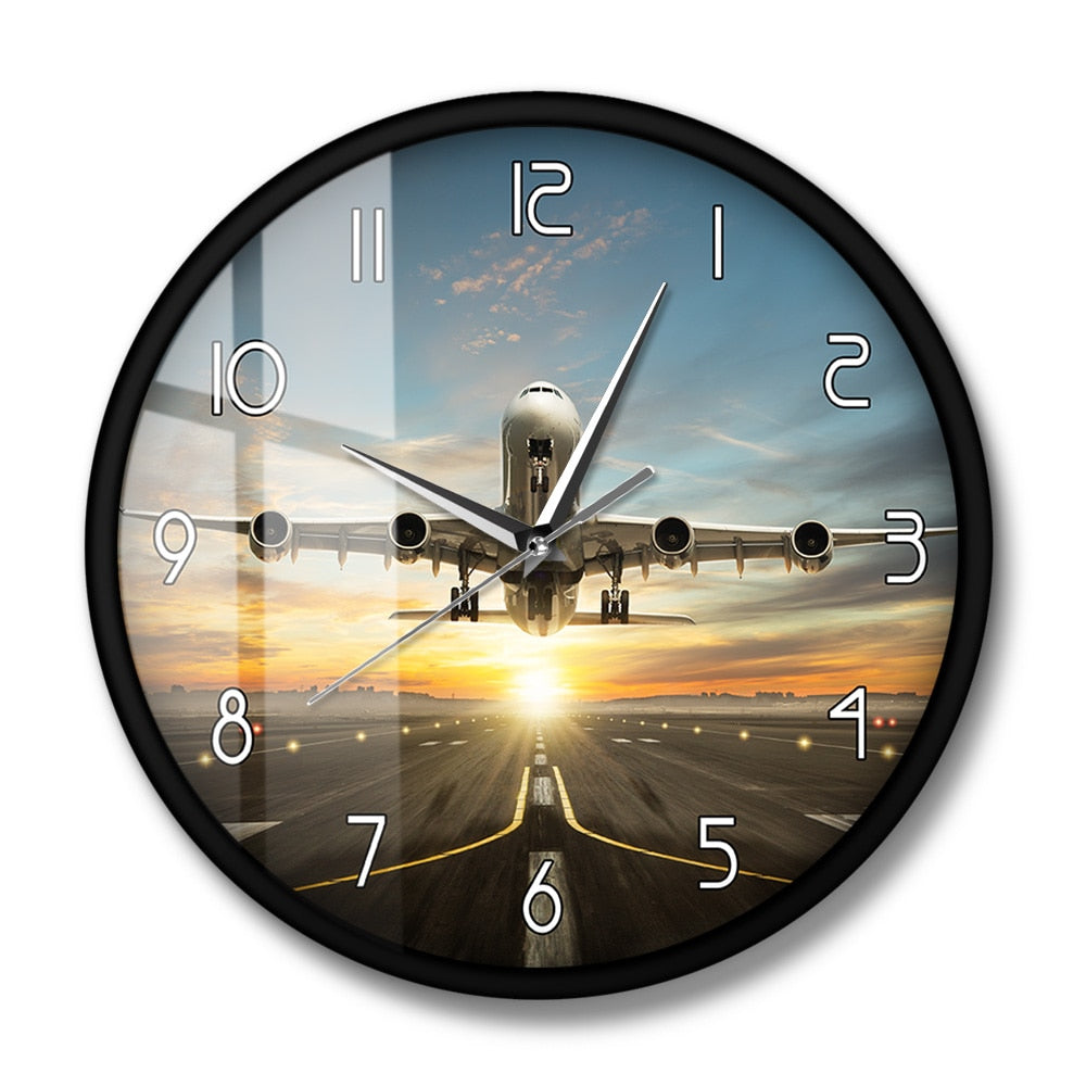 Huge Two Storeys Commercial Jetliner Wall Clock THE AVIATOR