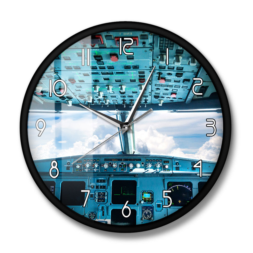 Plane Cockpit Print Wall Art  Wall Clock THE AVIATOR