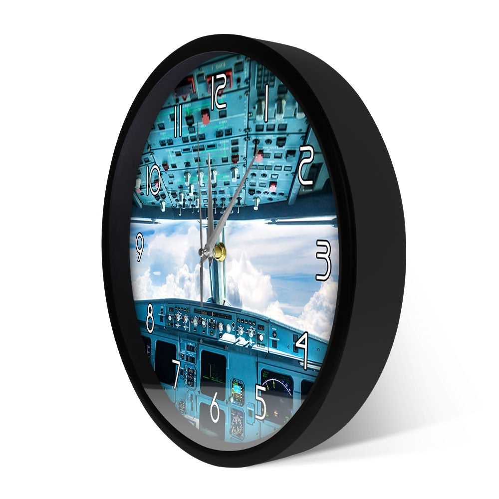 Plane Cockpit Print Wall Art  Wall Clock THE AVIATOR