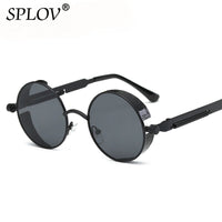 Thumbnail for Retro Round Steam Punk Sunglasses Men Women Brand Designer Small Circle Sun Glasses AV8R