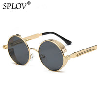 Thumbnail for Retro Round Steam Punk Sunglasses Men Women Brand Designer Small Circle Sun Glasses AV8R