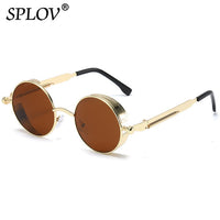 Thumbnail for Retro Round Steam Punk Sunglasses Men Women Brand Designer Small Circle Sun Glasses AV8R