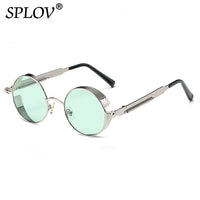 Thumbnail for Retro Round Steam Punk Sunglasses Men Women Brand Designer Small Circle Sun Glasses AV8R