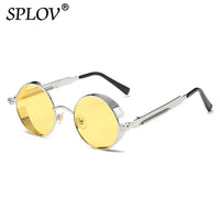 Thumbnail for Retro Round Steam Punk Sunglasses Men Women Brand Designer Small Circle Sun Glasses AV8R