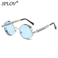 Thumbnail for Retro Round Steam Punk Sunglasses Men Women Brand Designer Small Circle Sun Glasses AV8R