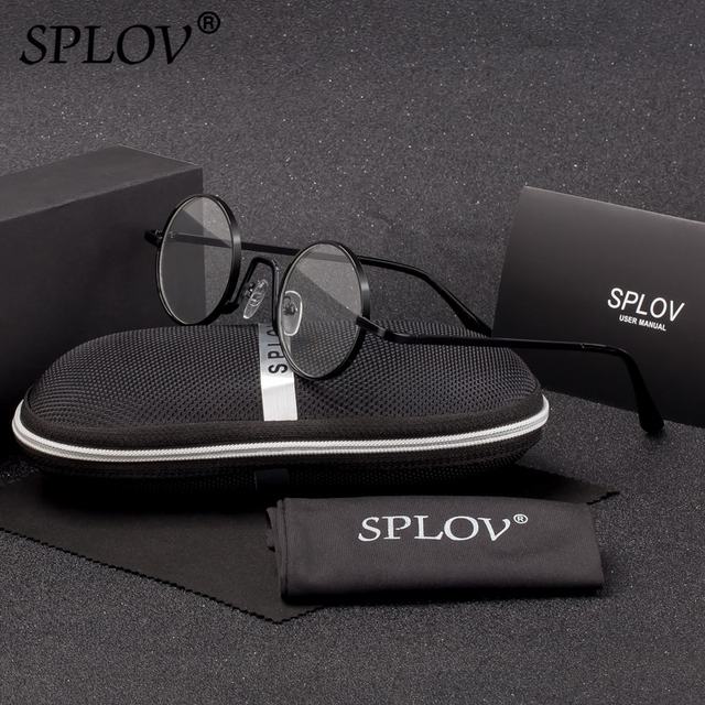 SPLOV Vintage Rap Sunglasses Men Women Steam Punk Style Hip-Hop Small Round Metal AV8R