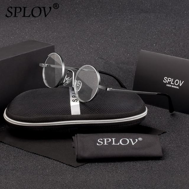 SPLOV Vintage Rap Sunglasses Men Women Steam Punk Style Hip-Hop Small Round Metal AV8R