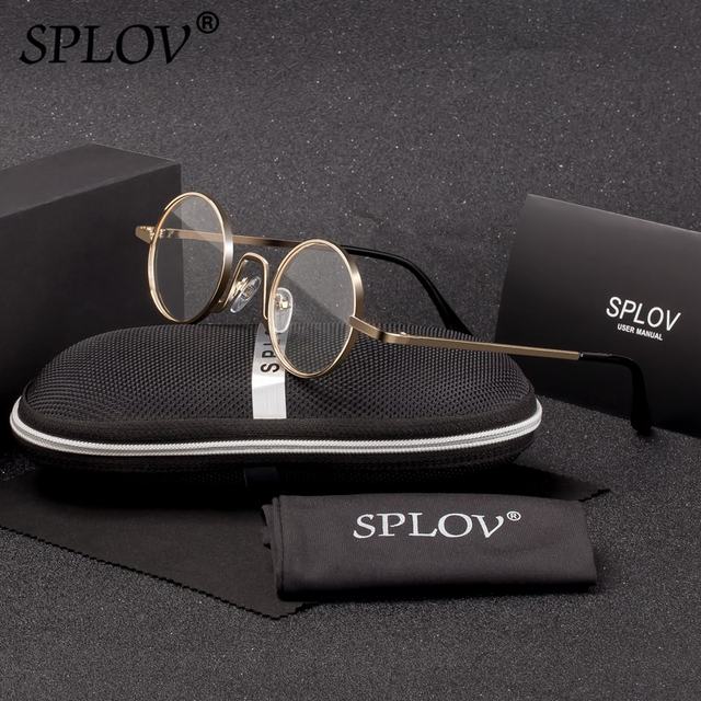 SPLOV Vintage Rap Sunglasses Men Women Steam Punk Style Hip-Hop Small Round Metal AV8R