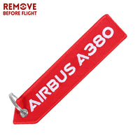 Thumbnail for AIRBUS A380 Embroidery  Key Ring Chains THE AVIATOR