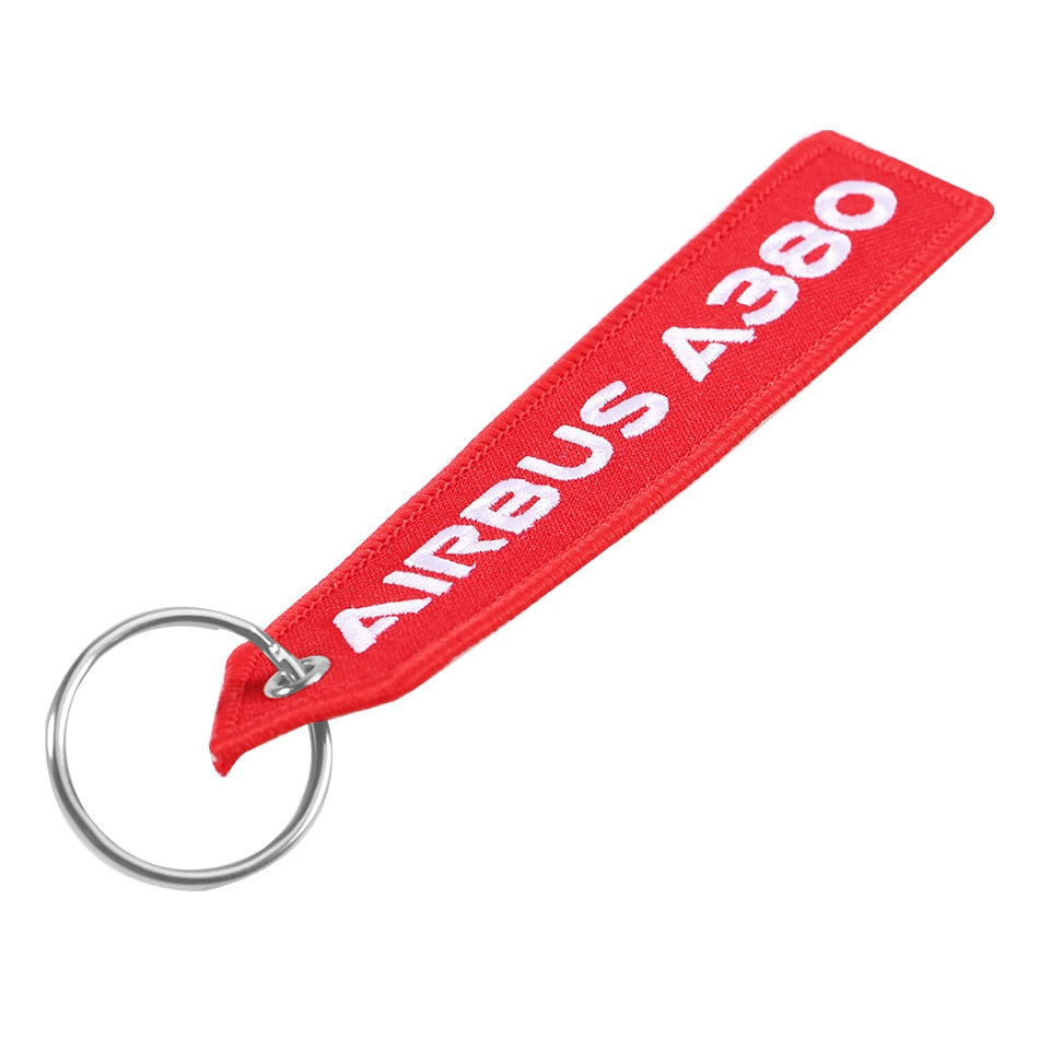 AIRBUS A380 Embroidery  Key Ring Chains THE AVIATOR