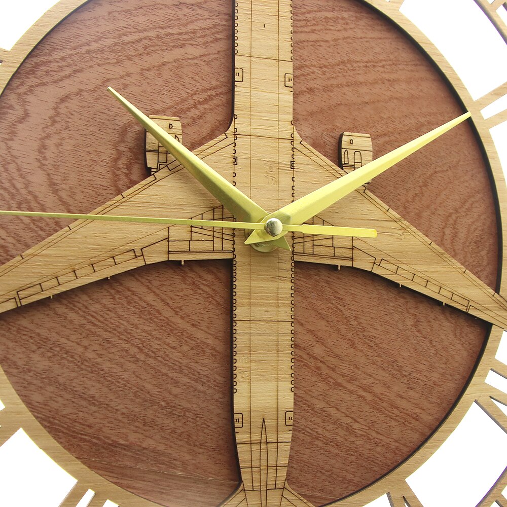 BOEING 767 AIRCRAFT WOODEN WALL CLOCK THE AVIATOR