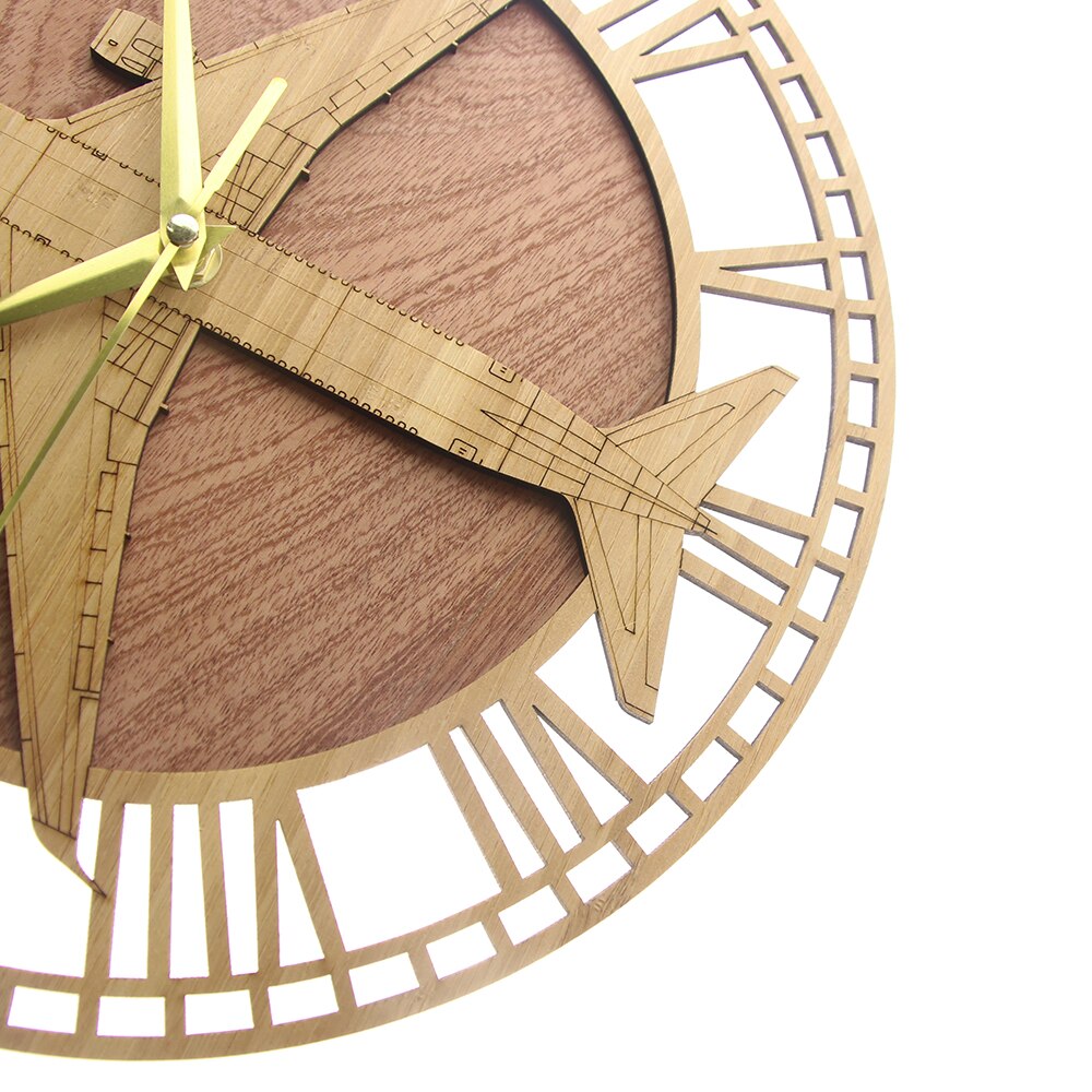 BOEING 767 AIRCRAFT WOODEN WALL CLOCK THE AVIATOR