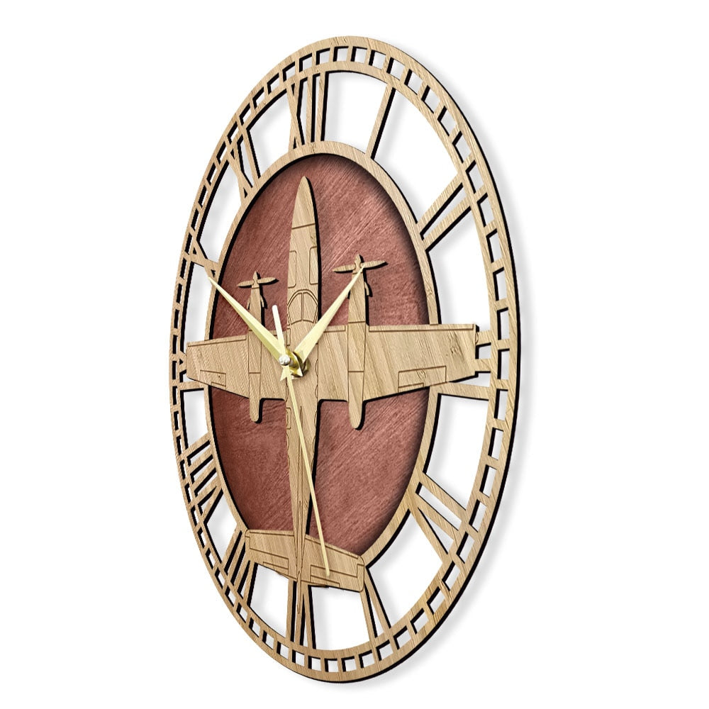 Cessna 425 Conquest I Wooden Wall Clock THE AVIATOR