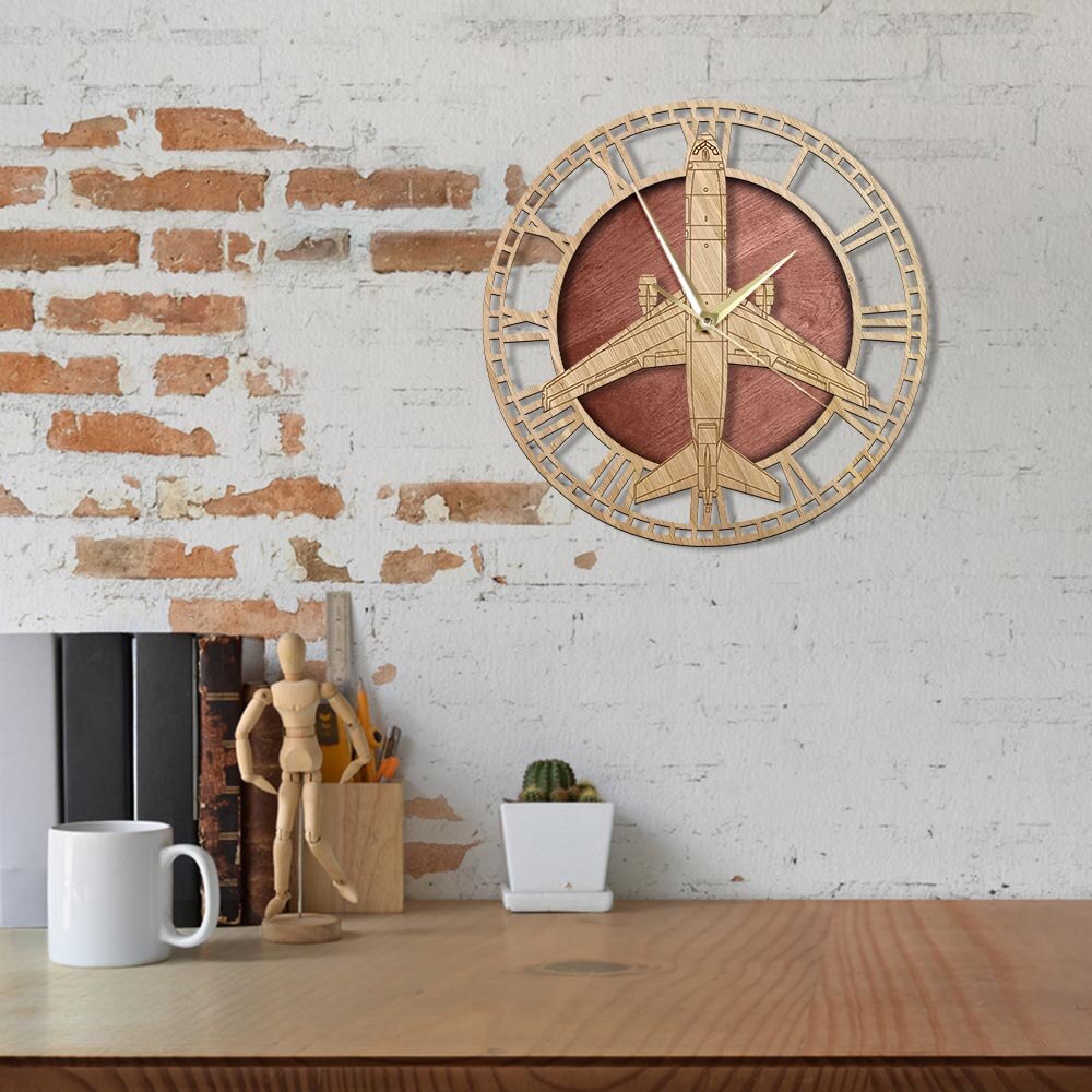 KC-10 EXTENDER WOODEN WALL CLOCK THE AVIATOR