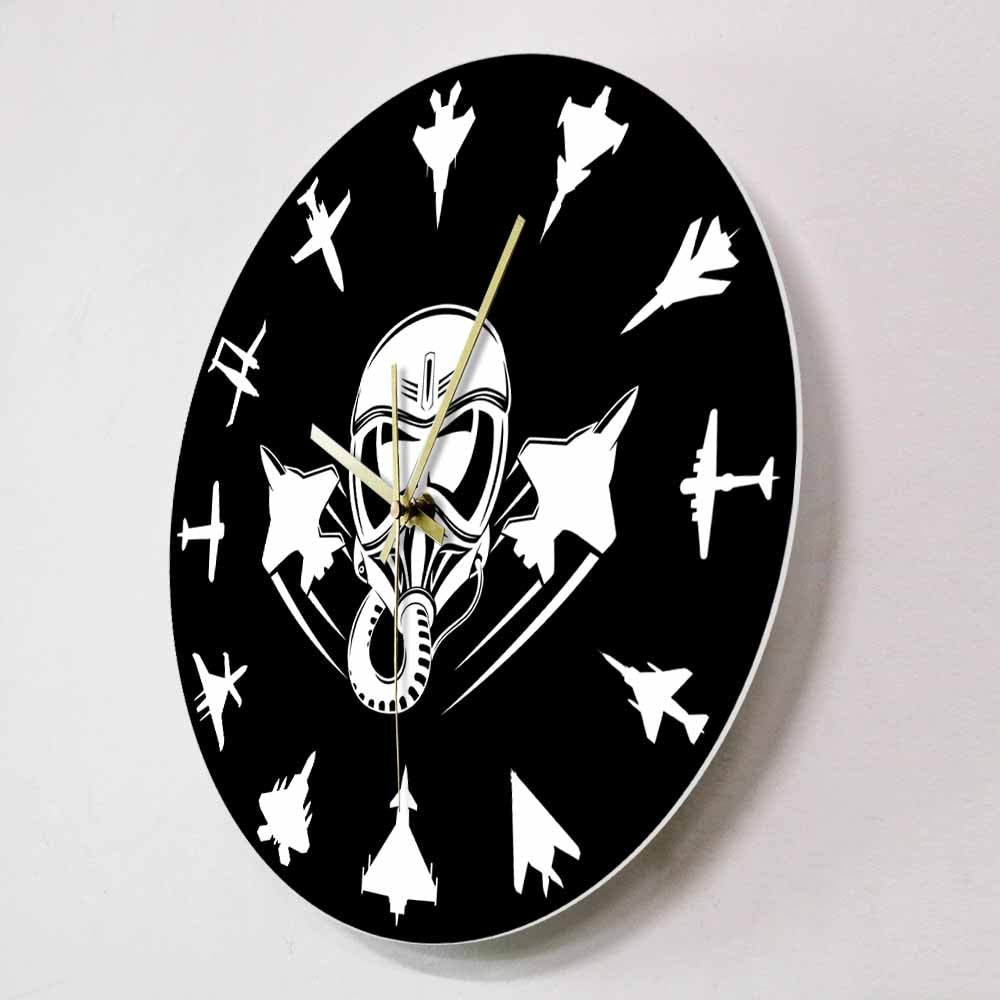 Military Jet Aircraft Modern Wall Clock Jet Fighter THE AVIATOR