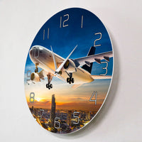 Thumbnail for TAKE OFF SUNSET AEROPLANE AVIATOR HOME DECOR WALL CLOCK THE AVIATOR